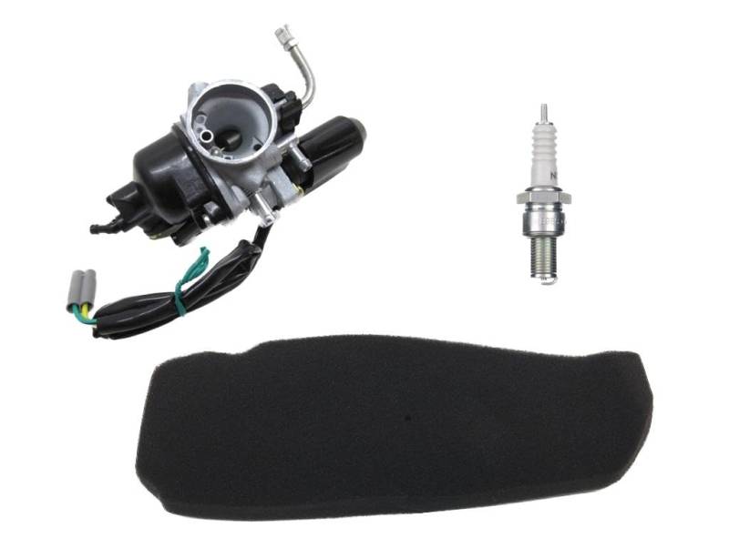 17,5mm Vergaser + Luftfilter + Zündkerze B9ES Set für Piaggio Sfera NSL 50 80 von Streetparts24