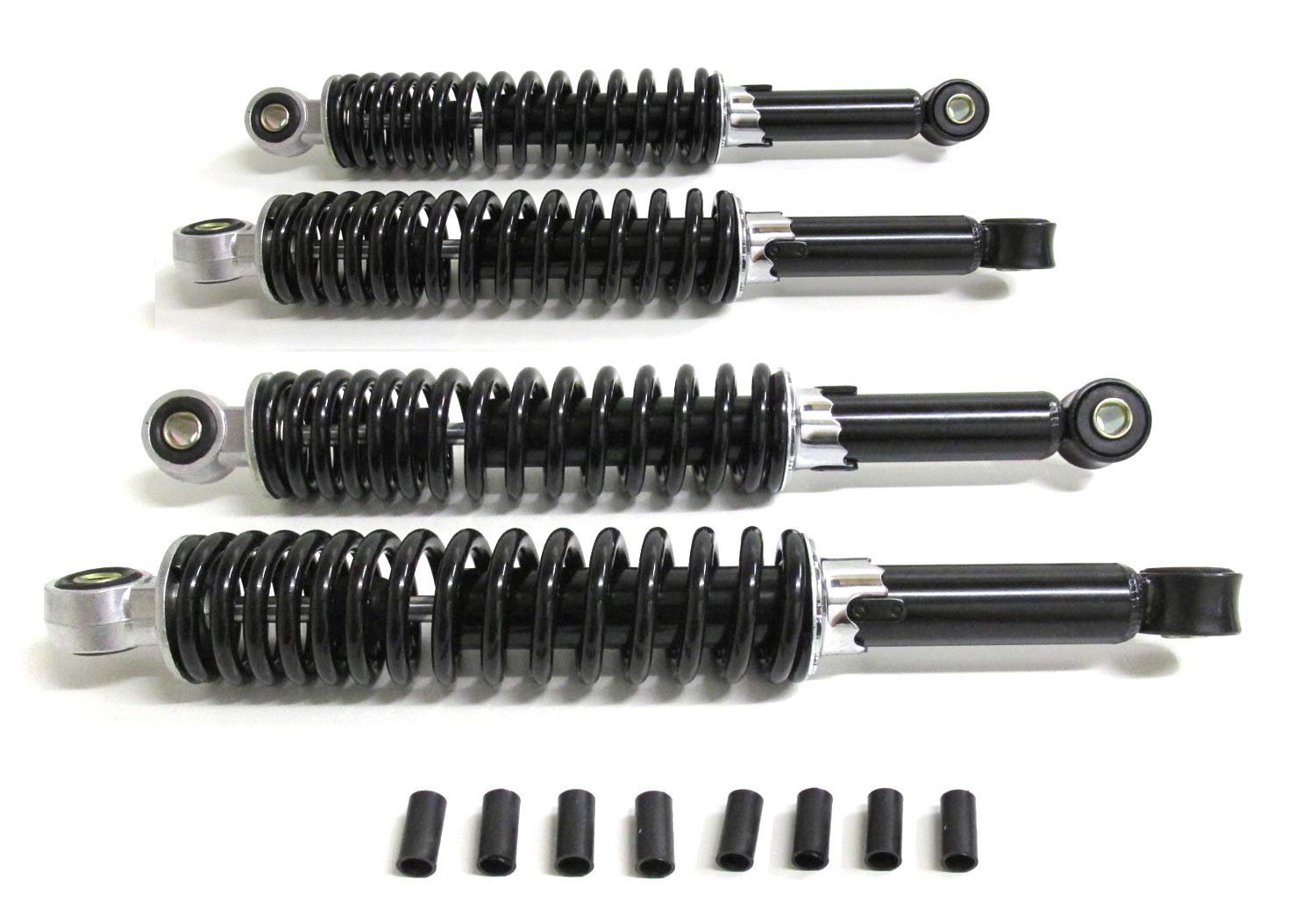 280 + 340mm Stoßdämpfer Schwarz Tieferlegung Set für Simson Duo Schwalbe Star KR51 SR4 Mokick von Streetparts24