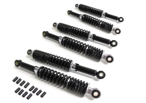 2x 260mm + 4x 280mm Stoßdämpfer Schwarz Tieferlegung Set für Simson Duo von Streetparts24