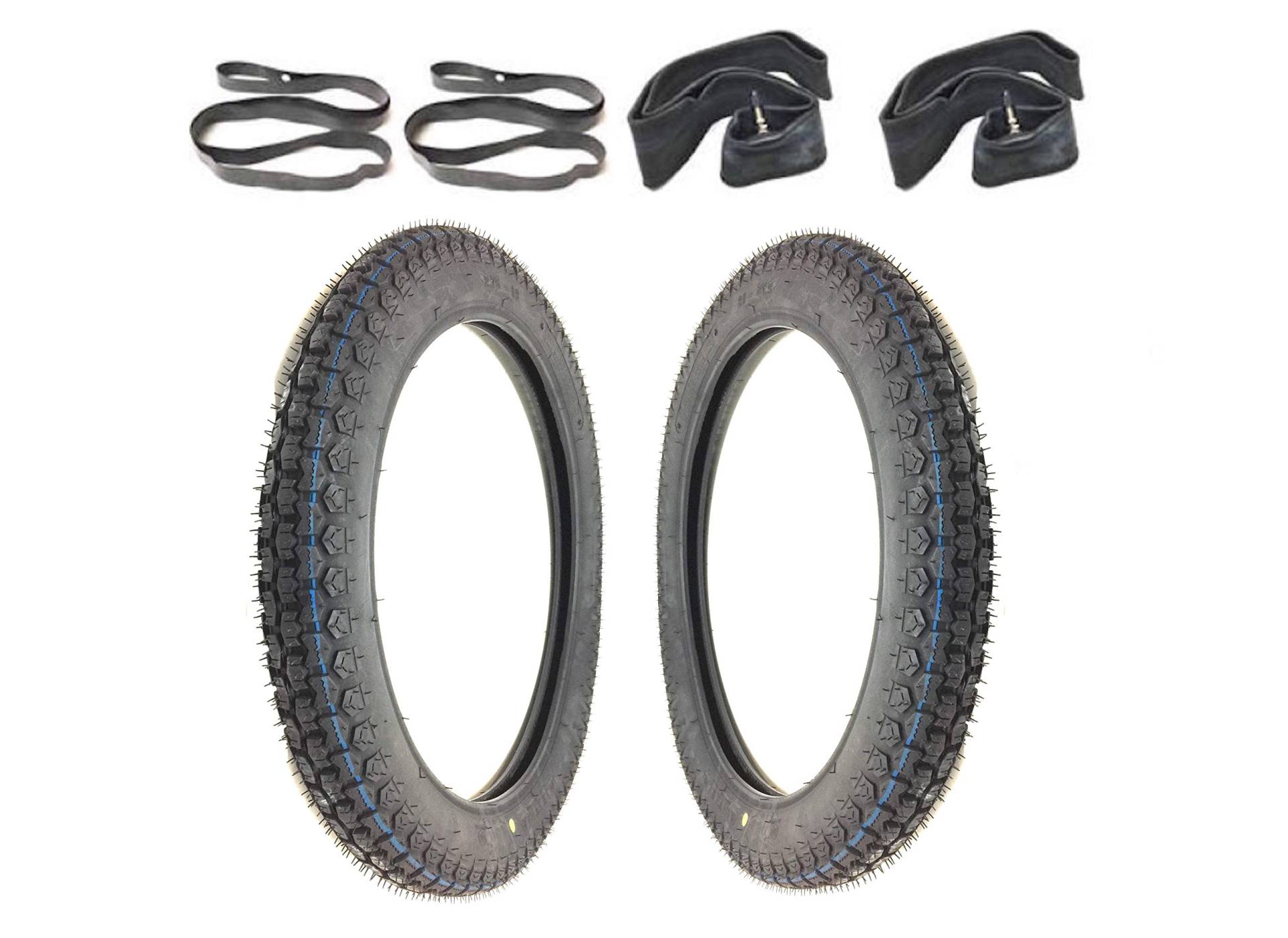 2X Kenda K254 Reifen 2,75x17 Zoll Set mit Schläuchen und Felgenbändern passend für Zündapp KS CS C GTS, Kreidler Florett LF LH RS RM RMC TM, Hercules MK K KX 2X Kenda K254 Reifen 2,75x17 Zoll Set mit Schläuchen und Felgenbändern passend für Zündapp KS CS C GTS, Kreidler Florett LF LH RS RM RMC TM, Hercules MK K KX von Streetparts24