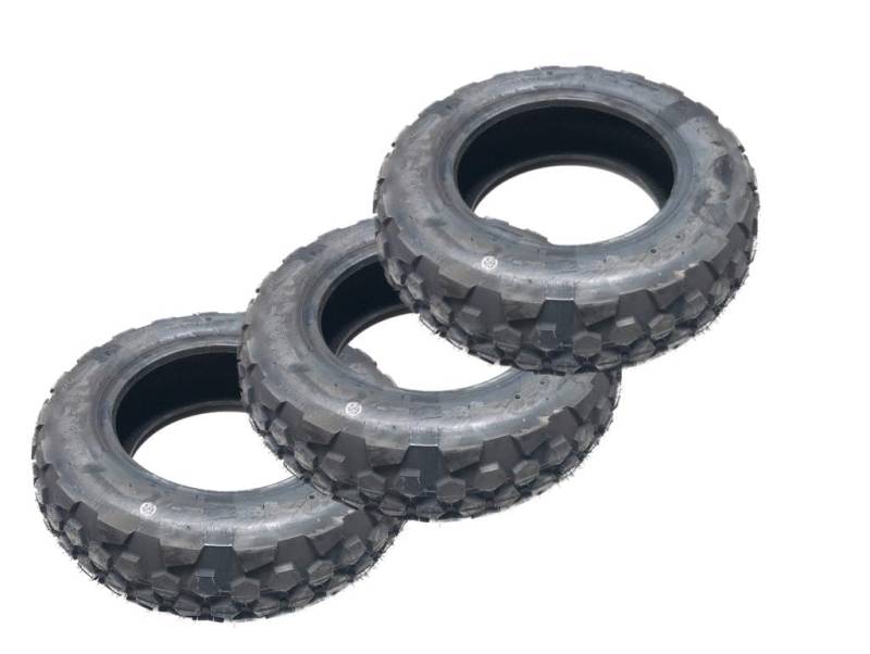 3x Cross Enduro Reifen Set 120/90-10 57J TL passend für Piaggio Ape 50 TL1T TL2T TL3T TL4T TL5T TL6T ZAPC80 ZAPC81 – Kenda K451 Breitreifen für Gelände & Straße von Streetparts24