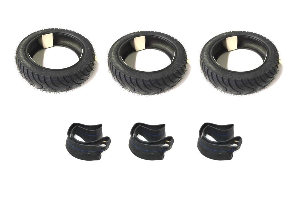 3x Sommerreifen Reifen + Schlauch 100/90-10 Zoll für Piaggio Ape 50 TM ZAPC von Streetparts24