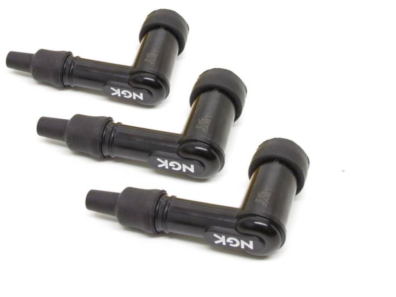 3x Zündkerzenstecker LB05F 3er Pack Kerzenstecker Set 3 Stück passend für Roller Mofa Moped Mokick 90 Grad Wasserdicht passend für Yamaha Simson Zündapp Puch Piaggio Vespa 100 ccm 2T 14mm Zündkerze von Streetparts24