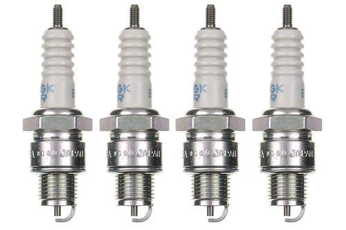 4x Zündkerze BR6HSA – passend für Honda Vision, Bali, X8R, Keeway Pixel, Kymco Cobra, SYM Jet/Red Devil – Zündkerzen Set für Motorrad Roller Scooter von Streetparts24