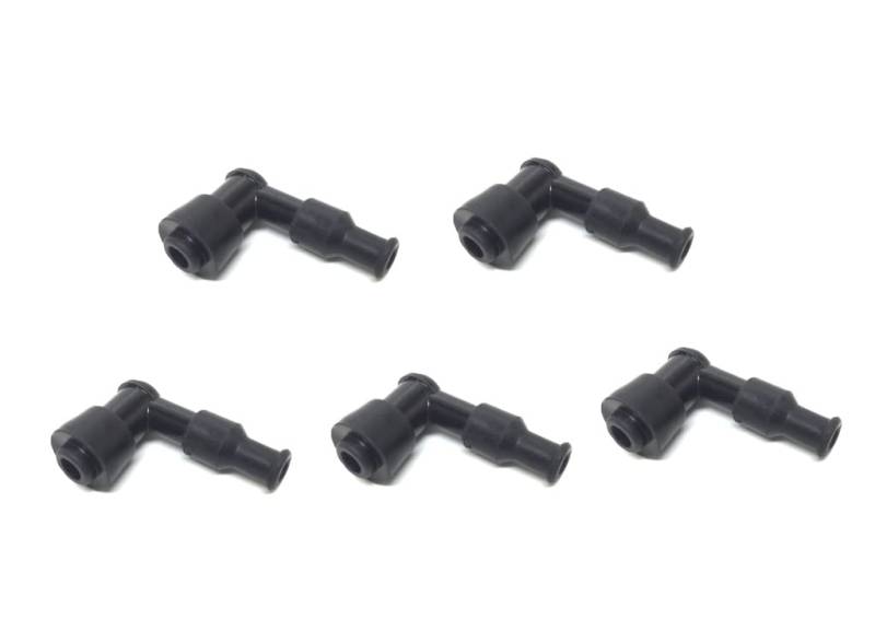 5x Zündkerzenstecker 90 Grad Wasserdicht passend für Roller/Scooter/Mofa/Moped/Mokick – M14 Zündkerzen, 5 kOhm von Streetparts24