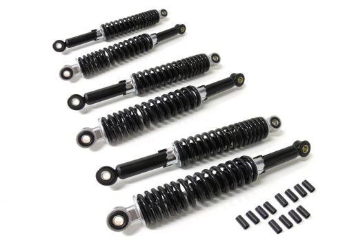 6x Stoßdämpfer 340mm Schwarz Tieferlegung Set 34cm für Simson Duo von Streetparts24