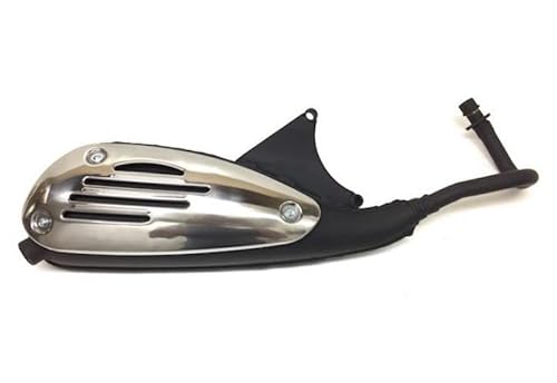 Auspuff Tecnigas Ersatz-Auspuffanlage passend für Aprilia Mojito, Piaggio Vespa ET2, LX, LXV, S 50 (2-Takt) | E-geprüfte Original-Optik passend für 50ccm Piaggio-Motoren von Streetparts24