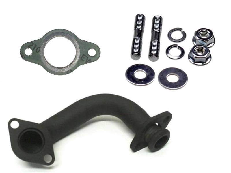 Auspuff Krümmer Tuning Set offen inkl. Dichtung passend für Piaggio Zip Fly Storm TPH NRG MC2 Quartz 50 2T – Entdrosselung für Sito Plus & Original-Anlage von Streetparts24