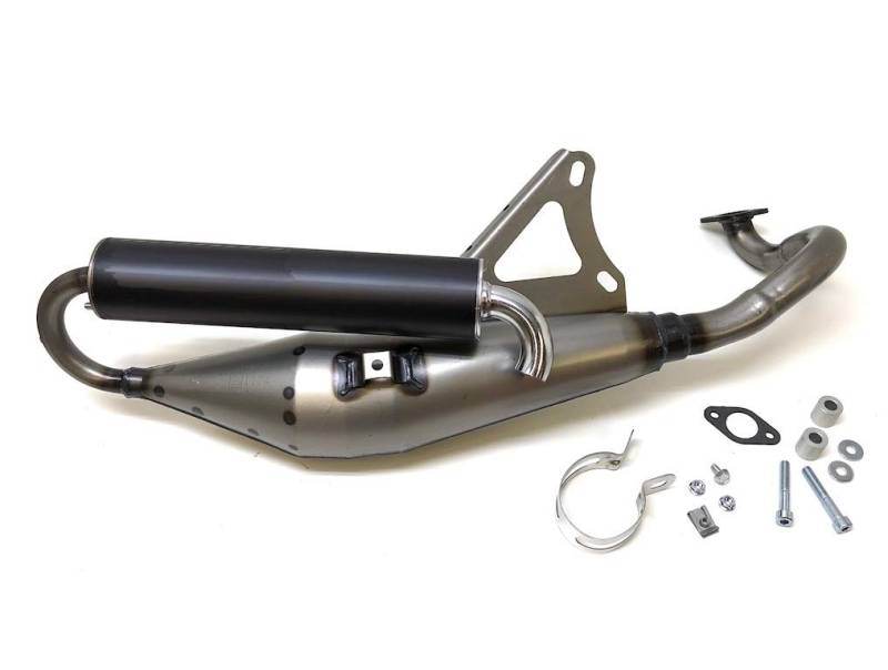 Sportauspuff (E-geprüft) passend für Yamaha Aerox, Neos, Jog R RR - MBK Nitro, Mach G, Ovetto - Aprilia SR 50, Rally von Streetparts24