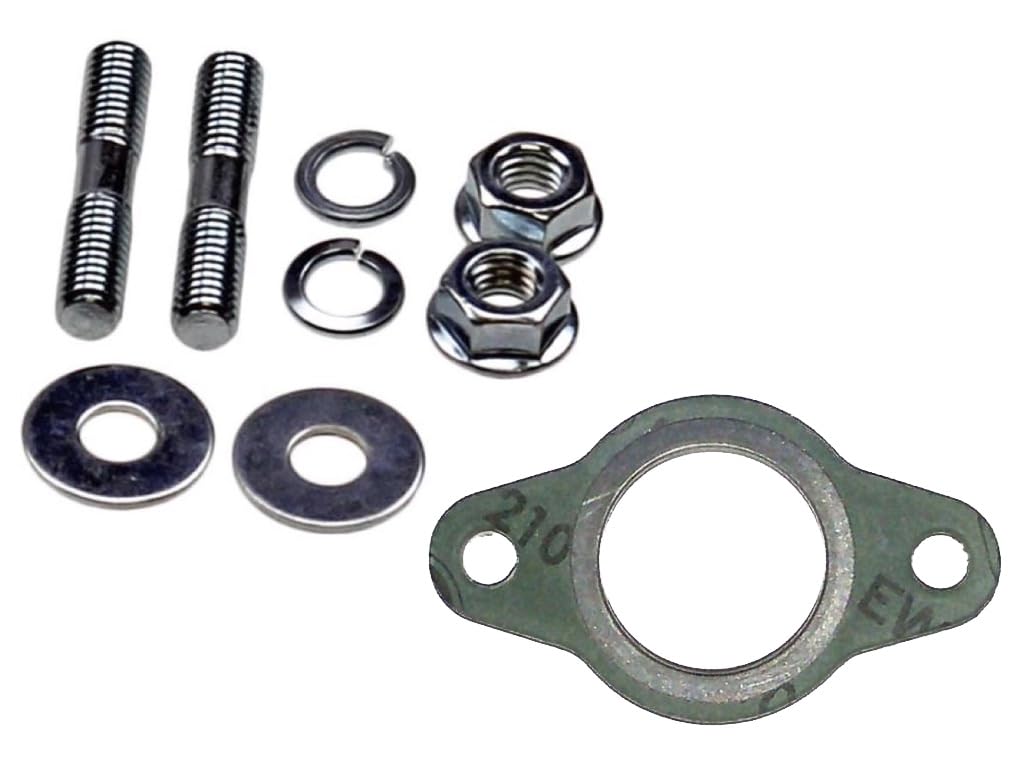 Auspuff Stehbolzen + Krümmer Dichtung Set passend für Aprilia Sportcity SR, Derbi Atlantis, Gilera DNA Runner, Italjet Torpedo, Piaggio Free Liberty NRG MC2 MC3 TPH Zip 50, M6x32mm & 52mm Lochabstand Auspuff Stehbolzen + Krümmer Dichtung Set passend für Aprilia Sportcity SR, Derbi Atlantis, Gilera DNA Runner, Italjet Torpedo, Piaggio Free Liberty NRG MC2 MC3 TPH Zip 50, M6x32mm & 52mm Lochabstand von Streetparts24