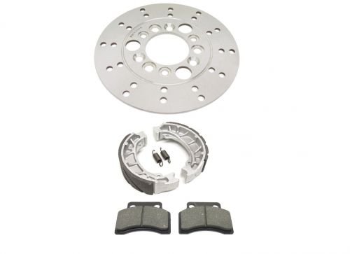 Bremsbacken + Bremsbeläge Set vorne & hinten passend für CPI, Keeway, Sachs, Tauris – hochwertiger Bremssatz für Roller von Streetparts24
