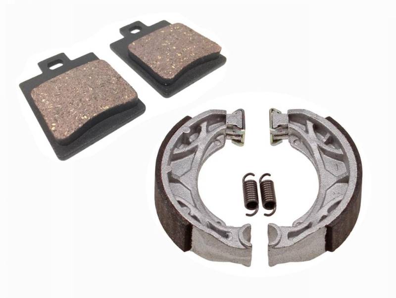 Bremsbeläge + Bremsbacken Set passend für Piaggio, Vespa, Gilera, Peugeot – z. B. Runner, Zip, NRG, Stalker, LX – Vorder- & Hinterrad Bremsensatz von Streetparts24