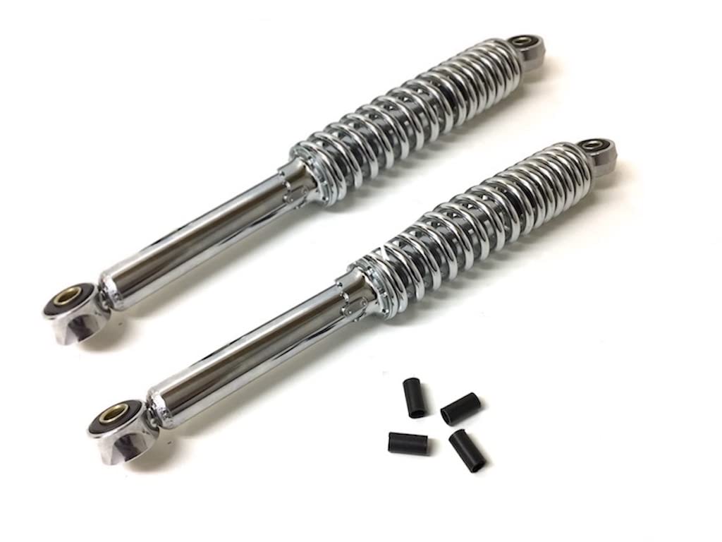 360mm Chrom Stoßdämpfer Set, 5-fach verstellbar passend für Simson, Zündapp, Puch, Hercules, Kreidler, Honda – Hydraulisch gefedertes Universal Federbein passend für Mofa, Moped, Mokick 360mm Chrom Stoßdämpfer Set, 5-fach verstellbar passend für Simson, Zündapp, Puch, Hercules, Kreidler, Honda – Hydraulisch gefedertes Universal Federbein passend für Mofa, Moped, Mokick von Streetparts24