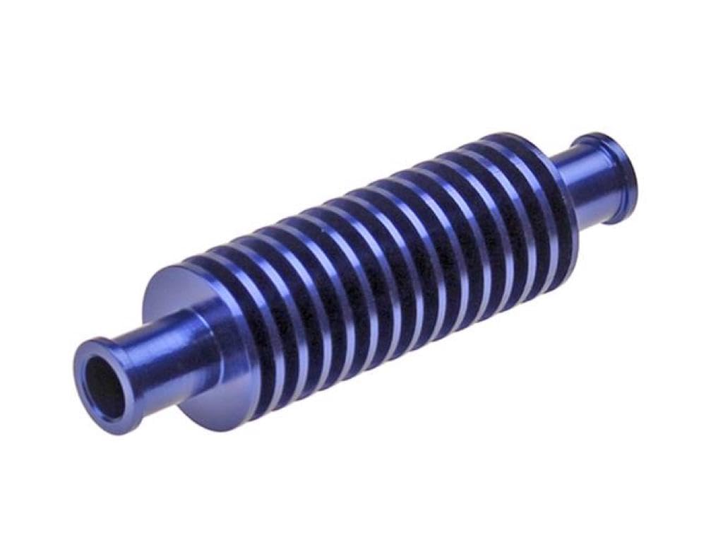 Durchlaufkühler Kühler 17mm Alu Blau für Yamaha Aerox, Peugeot Speedfight von Streetparts24