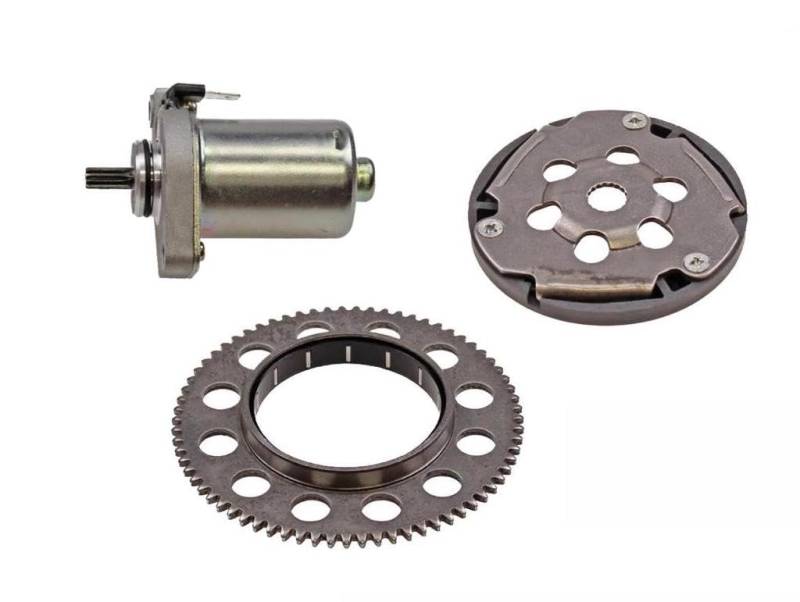 E-Starter Anlasser Freilauf Ritzel Set – Passend für Yamaha Aerox, BWS, Jog, MBK Nitro, Ovetto, Aprilia SR 50, Malaguti F12, Minarelli 50ccm von Streetparts24