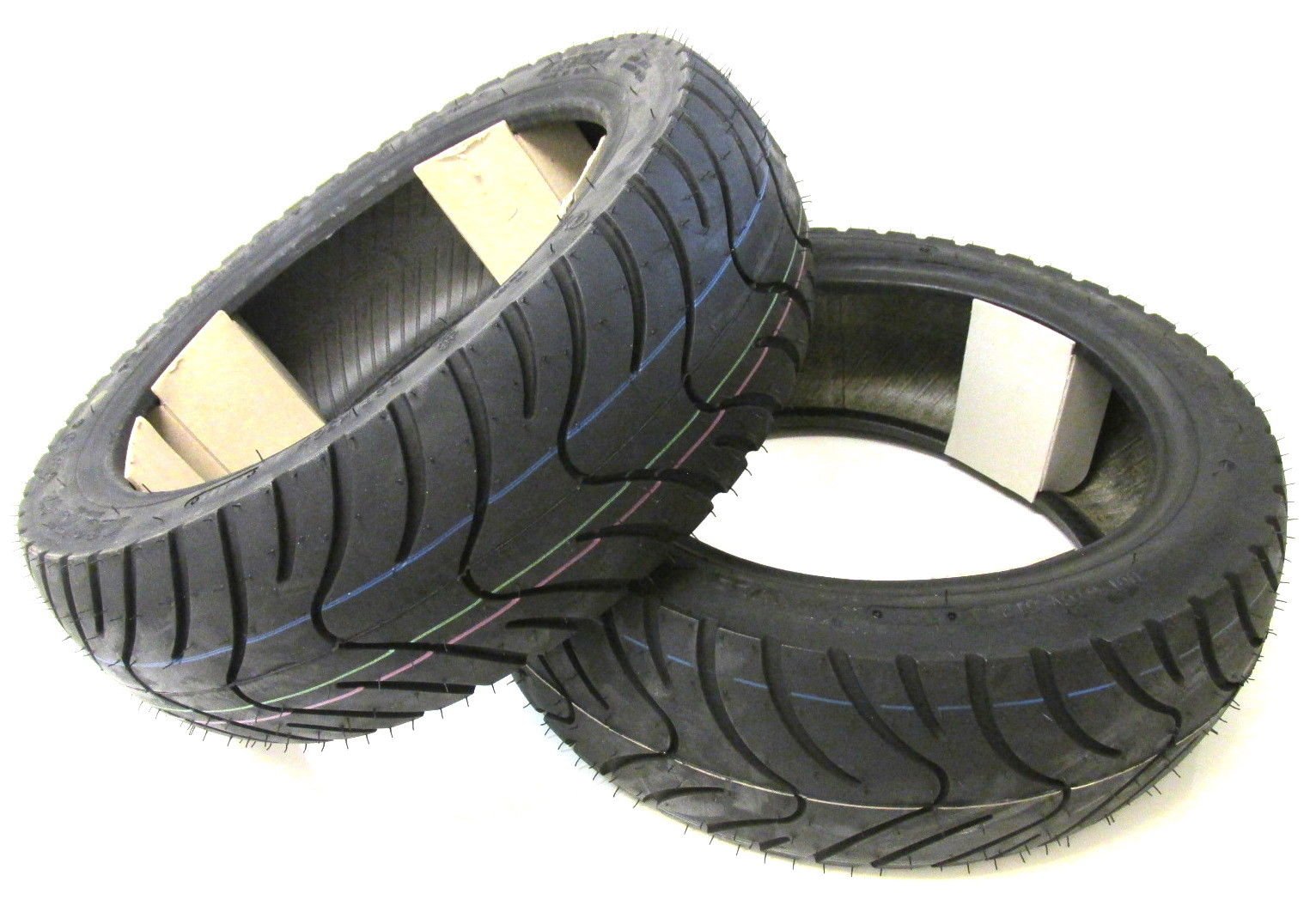 Sommer Roller Reifen Set Satz - Vorne + Hinten 120/70-12 + 130/70-12 für Peugeot Speedfight 1 2 AC LC UVM. von Streetparts24