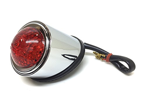 LED Rücklicht Old School Chrom E-geprüft für Chopper Scrambler Cafe Racer von Streetparts24