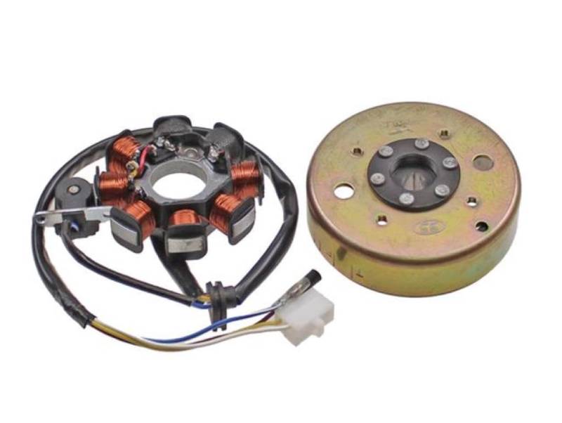 Lichtmaschine Polrad Zündung passend für ATU/Explorer, Baotian BT49QT, Benzhou YY50QT, Flex Tech, Rex RS 400/450/460/500, Peugeot Speedfight 3/4 50 4T – Ersatzteil passend für 4-Takt Roller GY6 von Streetparts24
