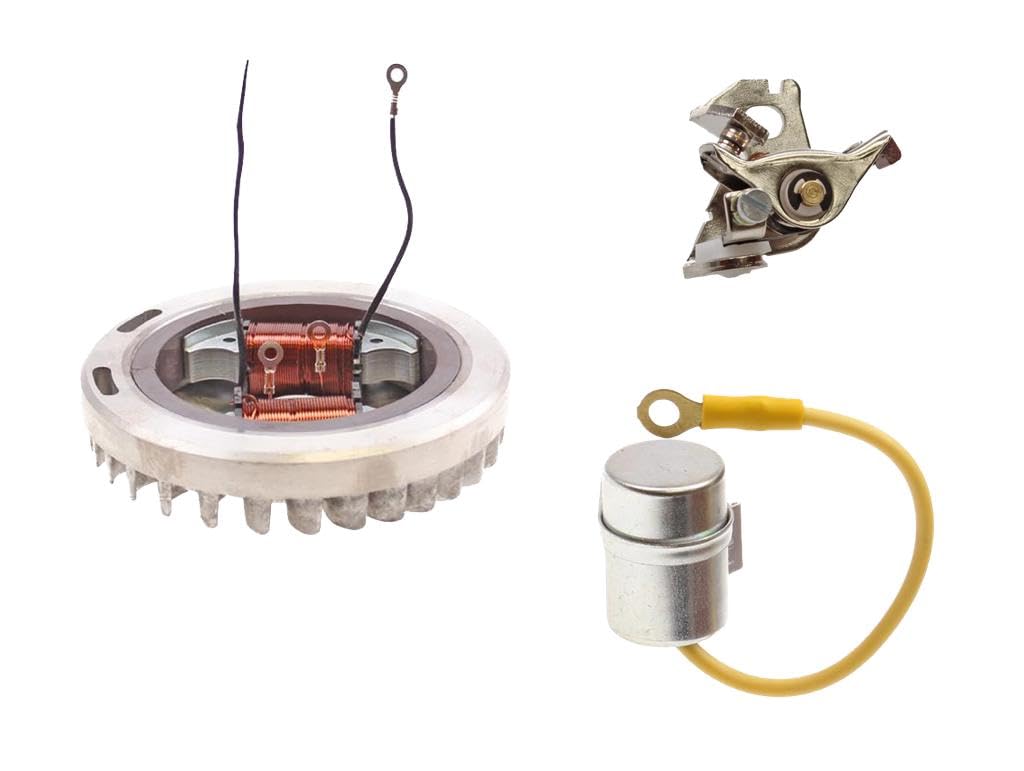 Lichtmaschine & Zündung mit Schwungrad passend für Piaggio Ciao, Bravo, Si, Boxer – 6V – inkl. Kondensator & Unterbrecher – Komplettset Zündanlage Mofa Lichtmaschine & Zündung mit Schwungrad passend für Piaggio Ciao, Bravo, Si, Boxer – 6V – inkl. Kondensator & Unterbrecher – Komplettset Zündanlage Mofa von Streetparts24