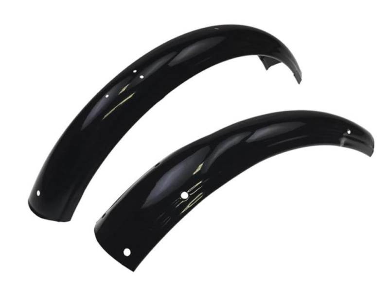 Streetparts24 Schutzblech Satz Vorne + Hinten Schwarz für Solex Velosolex 3800 - Komplettset aus Kunststoff für optimalen Spritzschutz von Streetparts24