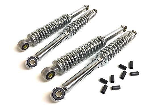 Stoßdämpfer 310 + 340mm Chrom Tieferlegung Set für Simson Duo Schwalbe Star KR51 SR4 von Streetparts24