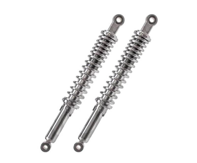 Stoßdämpfer Federbein Set 395 mm Chrom passend für Mofa Moped Mokick KKR Universal von Streetparts24