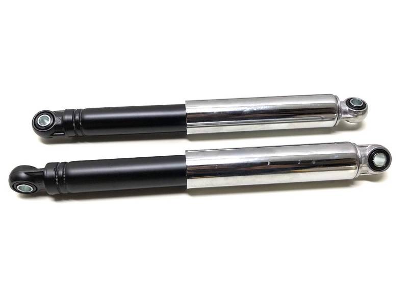 Stoßdämpfer Satz Chrom/Schwarz 310mm passend für Zündapp ZD 20, ZD 25, KS 50, C50 Super, Sport, Mofa 25 von Streetparts24