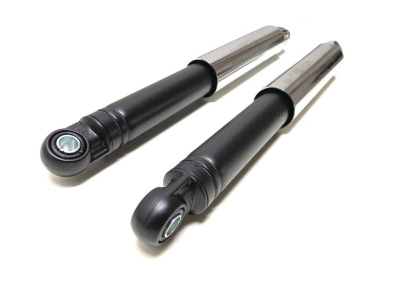 Stoßdämpfer Set 370mm Schwarz Chrom passend für Simson, Kreidler, Hercules, Zündapp Mofa Moped Mokick von Streetparts24