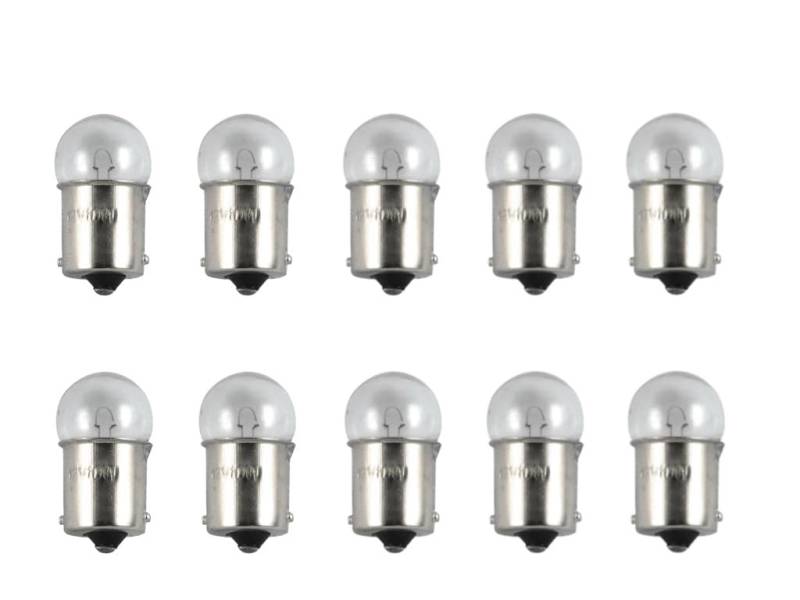 Streetparts24 10x Glühlampe BA15S 12V 10W E-Geprüft Klar passend für Bremslicht Blinker Roller Moped Mofa von Streetparts24