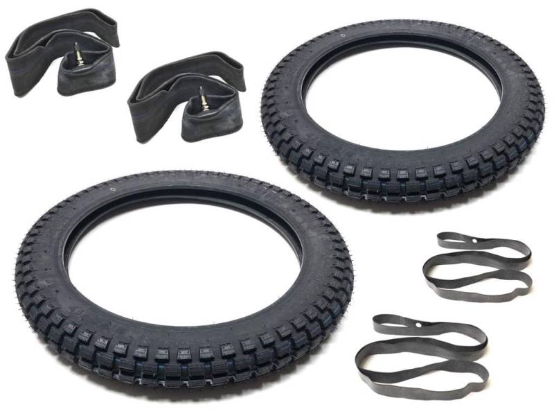 2x Reifen K262 2.75-17, 2x Schlauch & 2x Felgenband Satz passend für Zündapp, Hercules, Kreidler – 17 Zoll Reifen Set, Straßenprofil von Streetparts24