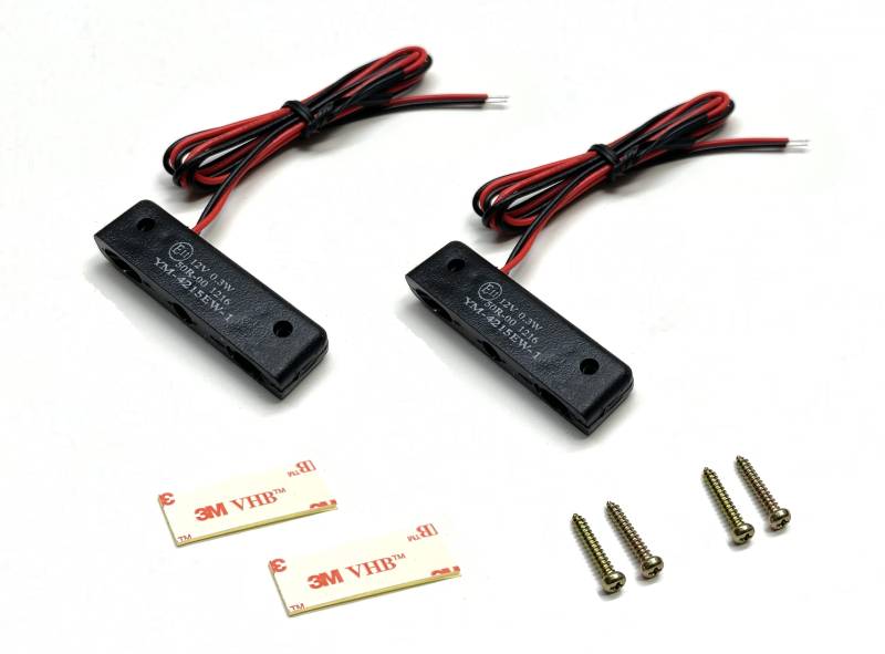 Streetparts24 2x Mini LED Kennzeichenbeleuchtung 12V – E-geprüft | Nummernschildbeleuchtung passend für Motorrad, Roller, Quad, ATV, Anhänger, KFZ, Wohnmobil von Streetparts24