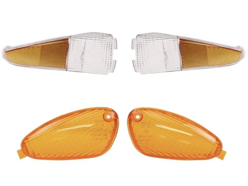 Streetparts24 Blinkerglas Set Orange E-Geprüft passend für Gilera Runner FX FXR VX VXR 50 125 180 – Passgenaue Blinker Ersatzgläser passend für Gilera Roller (97-02) von Streetparts24