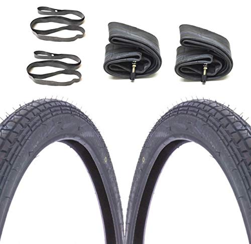 Reifen Felgenband Schlauch Set 2,25 x 19 Zoll passend für Simson SR2 SR2E – Mopedreifen mit Straßenprofil von Streetparts24