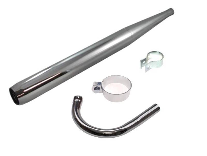 Tuning Auspuff + 32mm Steck Krümmer Set passend für Zündapp C, CS, GTS, KS 50 Typ 517, 529 von Streetparts24