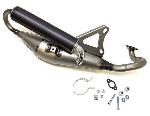 Tuning Auspuff Sportauspuff passend für Aprilia SR 50, Aerox, MBK Nitro (Minarelli liegend) - E-Prüfzeichen von Streetparts24