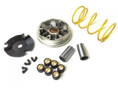 Tuning Variomatik Variator Kit passend für Peugeot Buxy, Ludix, Looxor, Speedfight 1 & 2, Vivacity – Ersatz & Tuning Set inkl. Gewichte und gelber Gegendruckfeder von Streetparts24