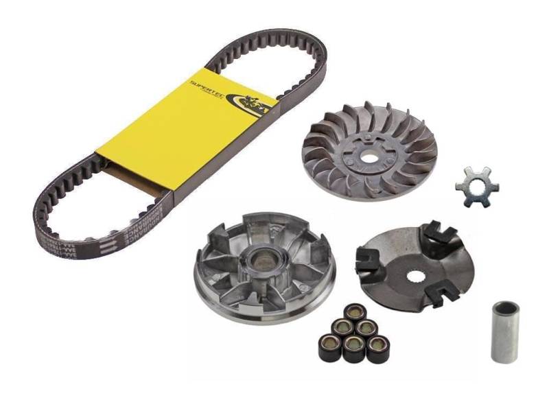 Variomatik-Set inkl. Riemenscheibe, Sternscheibe, Lüfterrad & Keilriemen passend für Aprilia SR 50, Yamaha Aerox, MBK Nitro, Ovetto 50ccm 2T Minarelli Motor von Streetparts24
