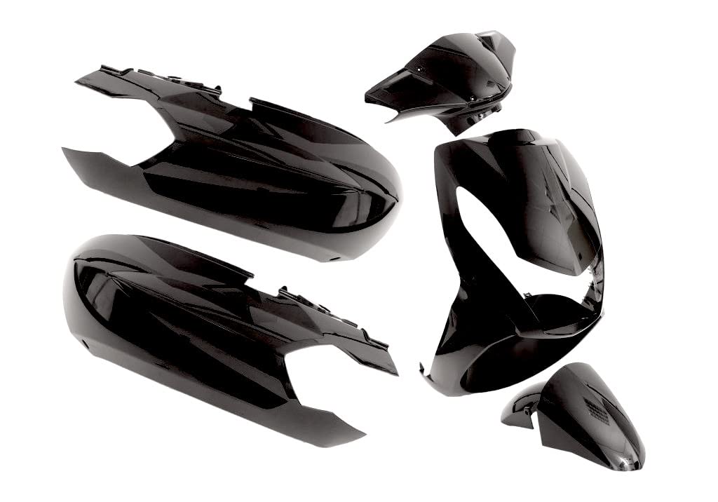 Verkleidung komplett Verkleidungsset 6 tlg Schwarz Glänzend für Peugeot Kisbee 2T 4T von Streetparts24