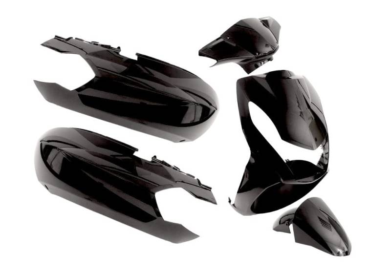 Komplettes Verkleidungsset 6-tlg. in Schwarz Glänzend passend für Peugeot Kisbee 2T/4T – Hochwertige Ersatzverkleidung von Streetparts24