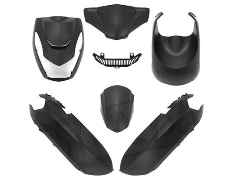 Verkleidungsset 6-teilig in Schwarz Matt, passend für Peugeot Kisbee 2T/4T – Komplettes Verkleidungskit, Top Qualität von Streetparts24