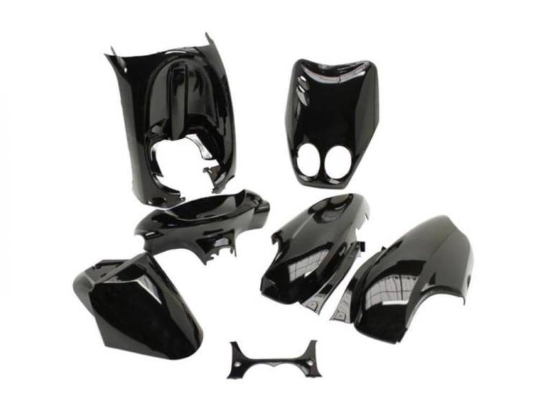 Verkleidungsset 7-teilig Schwarz glänzend passend für Yamaha Neos & MBK Ovetto 50 100 (bis 07/2007) von Streetparts24