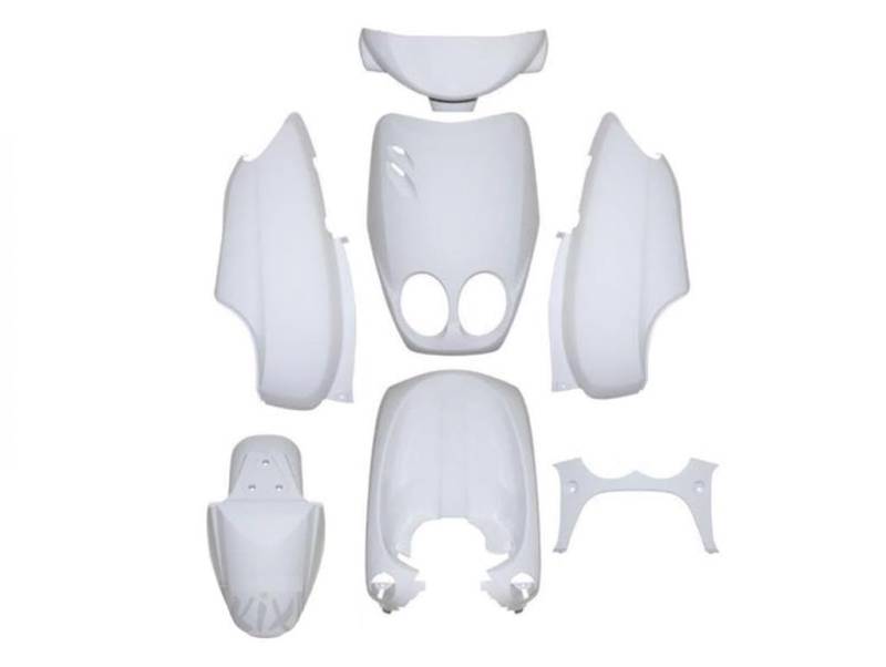 Verkleidungsset 7-teilig Weiß passend für Yamaha Neos/MBK Ovetto 50 100 (bis 07/2007) | Front, Seitenverkleidungen, Kotflügel und mehr von Streetparts24