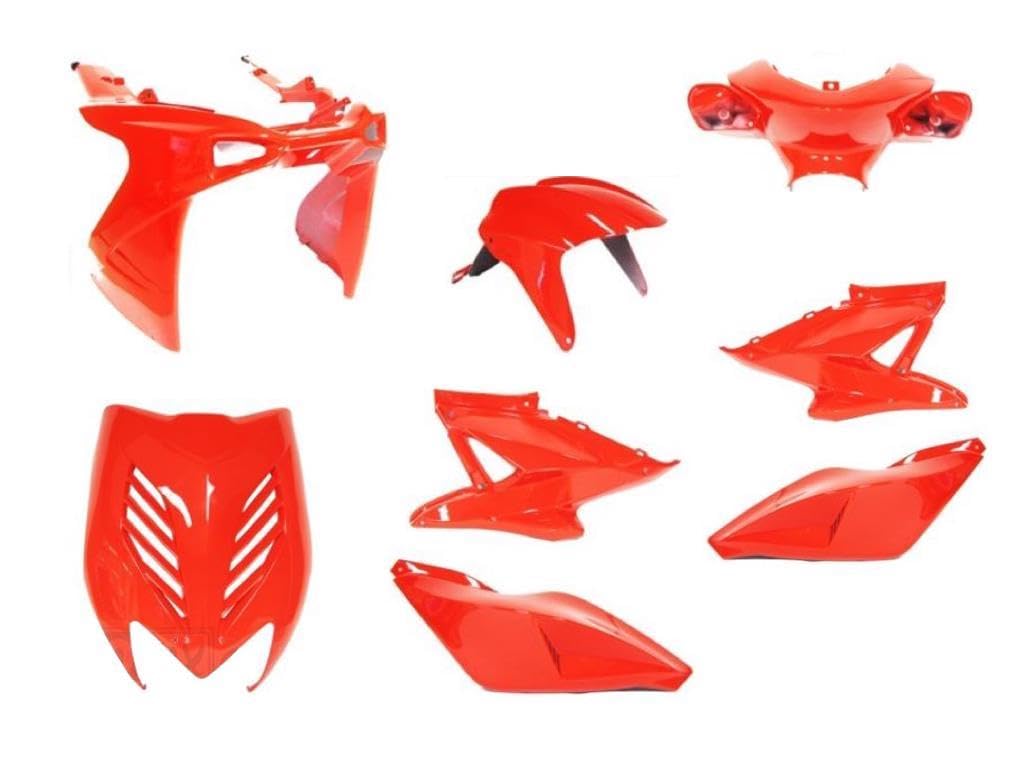 Verkleidungsset 8-teilig Verkleidung Komplett Rot für Yamaha Aerox MBK Nitro 50 von Streetparts24