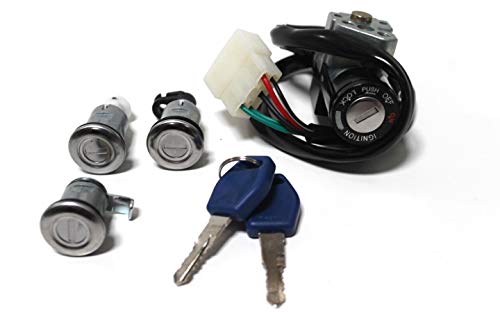 Zündschloss Schlosssatz Set passend für Honda Bali SJ 50, 100 Typ SJ50, SJ100 – Neuer Schlosssatz in erstklassiger Qualität von Streetparts24
