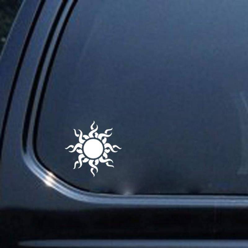 Godsmack Tribal Sun Symbol Fun Window Bumper Vinyl Decal Sticker 14.7CM x 14.7CM - White von Handmade By Stukk