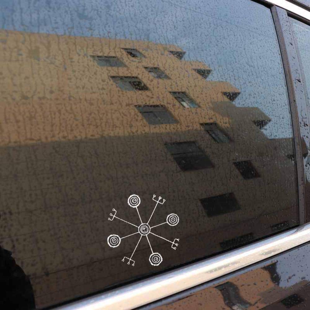 Iceland Magical Compass Fun Window Bumper Vinyl Waterproof Sticker 12.7CMx12.7CM - White von Handmade By Stukk