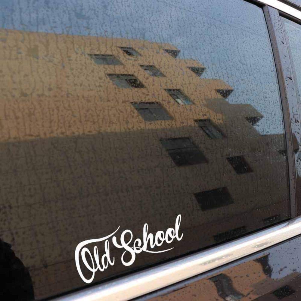 Old School Mode Classic Vinyl Decal Truck Fun Sticker Black/White 15.2CM x 6.1CM - White von Handmade By Stukk