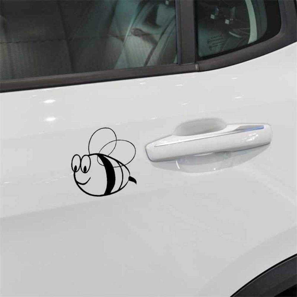 Stukk Stickers Animierte Hummel-Biene-Kunst-Spaß-Fenster-Stoßfänger-Vinyl-Aufkleber JDM-Aufkleber 15.4cmx 15,7 cm - schwarz von Handmade By Stukk