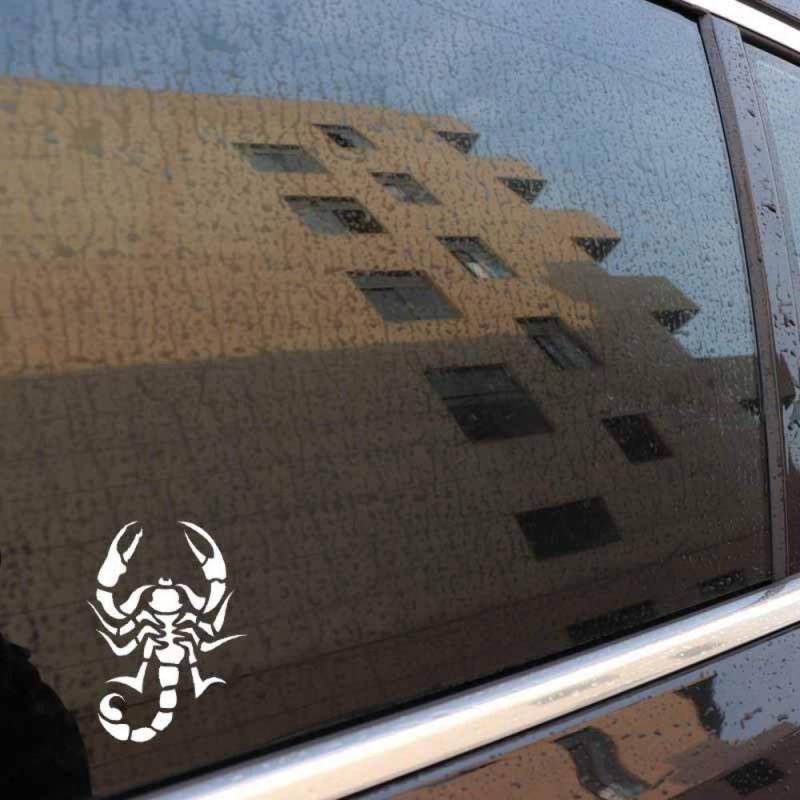 Stukk Stickers Scorpion Astrologie Tierkreiszeichen Fun-Fenster-Bumper-JDM-Vinyl-Aufkleber 14.3cmx19.4cm - Weiß von Handmade By Stukk