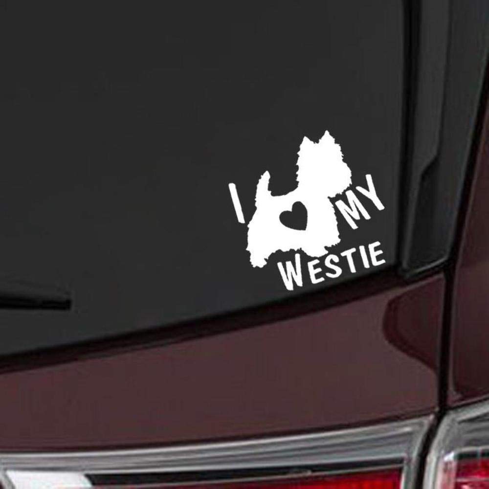 Westie Terrier Dogs Breed Fun Window Stickers Vinyl Decals 14CM x 13.8CM - White von Stukk Stickers